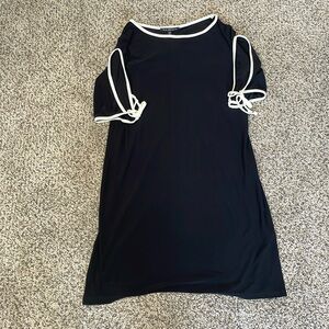 Black and white Trimmed Dress